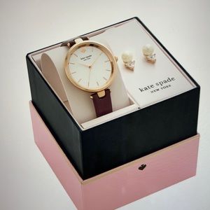 kate spade watch and earrings
